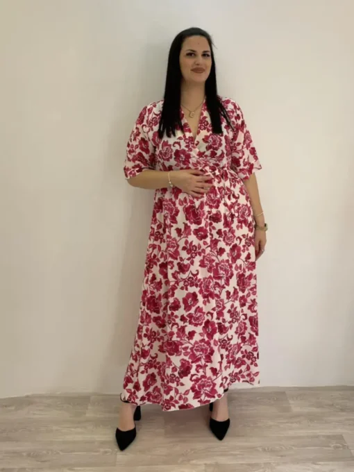 Plus size φόρεμα κρουαζέ V31411