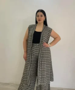Σετ καζάκα παντελόνα plus size V31703