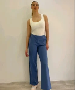 Παντελόνα σε ίσια γραμμή plus size V31103
